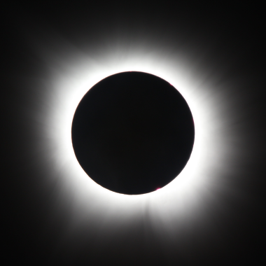 Picture of the total eclipse showing the corona.