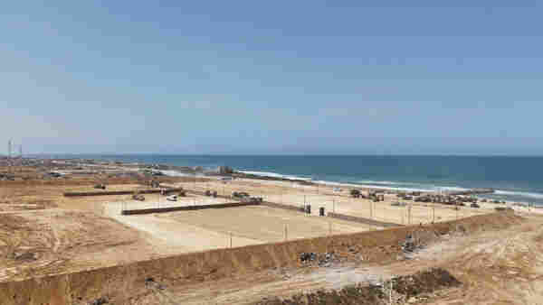 image of ongoing construction of the port in Gaza