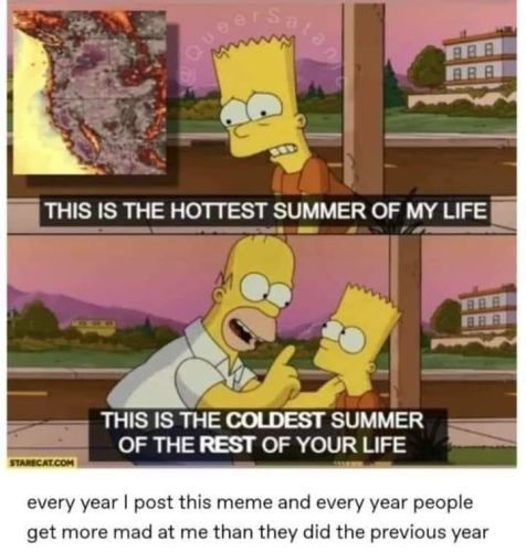 (Bart Simpson) THIS IS THE HOTTEST SUMMER OF (Homer) THIS IS THE COLDEST SUMMER OF THE REST OF YOUR LIFE 
