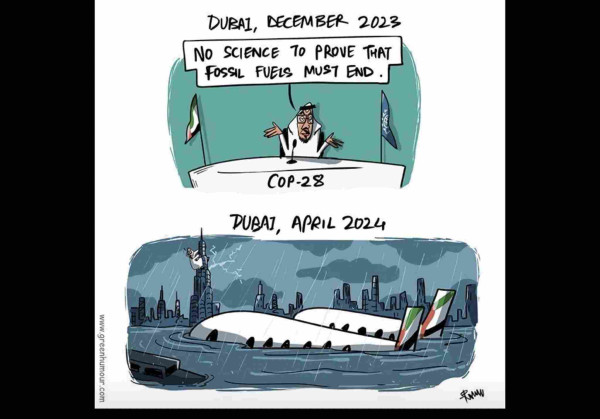 DUBAI, DECEMBER- 2023 
No Science To PROVE That Fossil Fuels MUST END

DUBAI, APRIL 2024 
