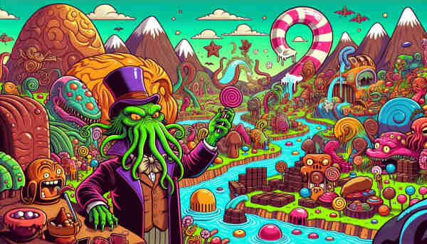 Wonkaland, with Cthulhu in a top hat as Wonka. It's much better, trust me. 