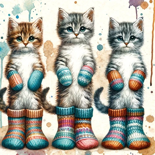 Cats wearing hand knit socks
Machine Learning Art AI Art