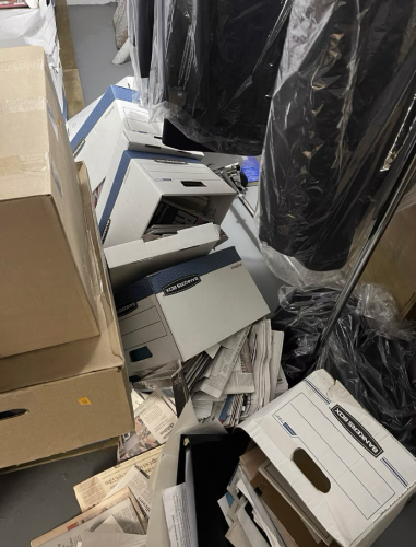 Trump’s boxes of classified documents spilling all over a clothes closet 