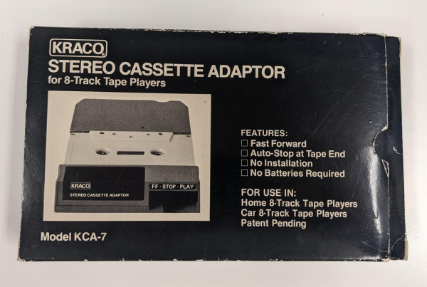 Box for a Kraco Stereo Cassette Adaptor for 8-Track Tape Players