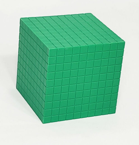 A 10x10x10 educational cube to illustrate 1000


