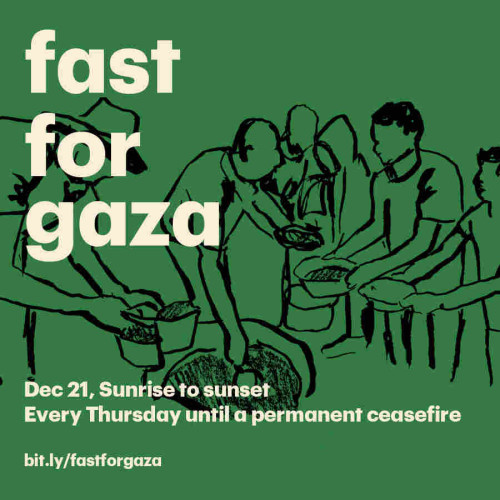 Flyer for fast for gaza