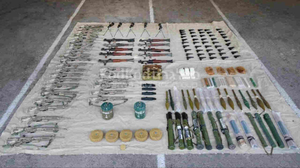 Israel showed weapons confiscated on their way to Palestinian resistance in the occupied West Bank.