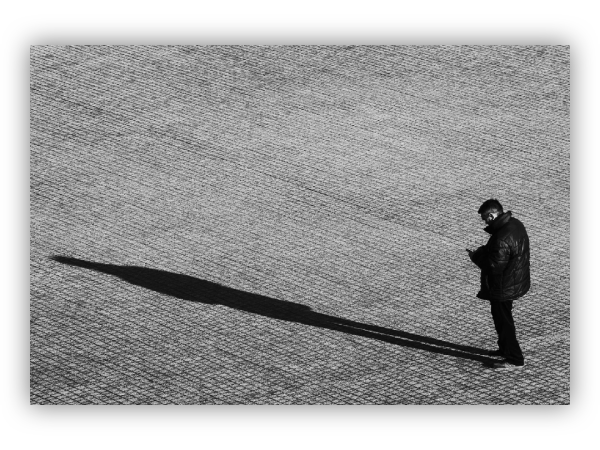 A man and his shadow.