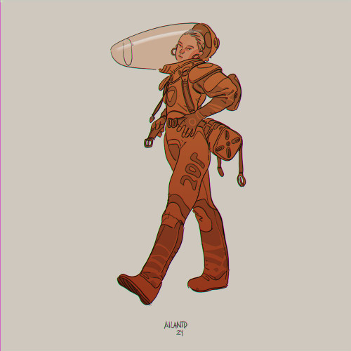 Scifi character drawing