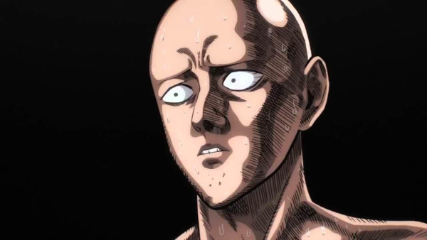 Concerned looking One-Punch Man