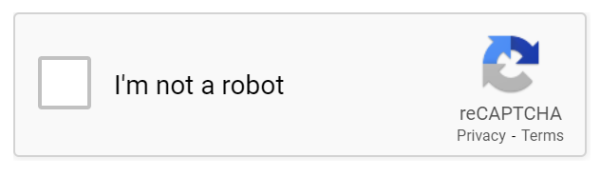 ReCaptcha checkbox: "I'm not a robot"