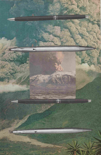 two volcanos and four pens