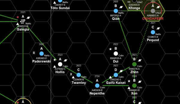 Traveller subsector map

String of independent worlds 