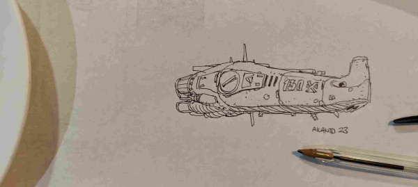 Spaceship doodle.