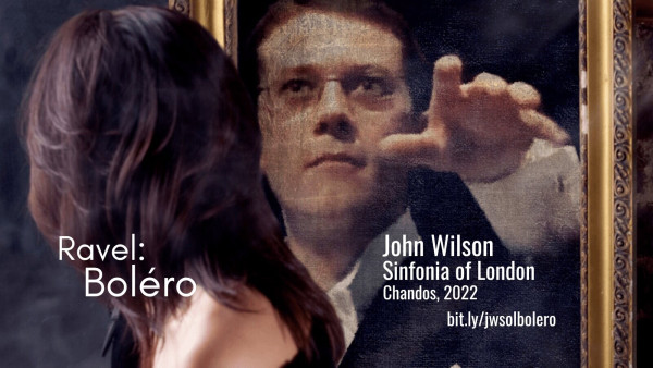 A portrait of John Wilson conductor being admired by a dark-haired beauty. 