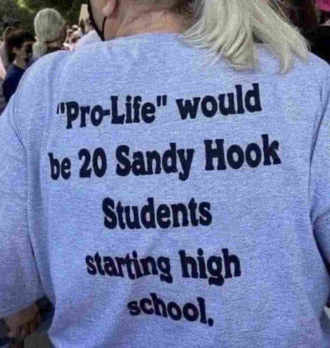 "Pro-Life" would be 20 Sandy Hook Students starting high school.