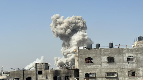 smoke from lastest Israeli bombings in Gaza