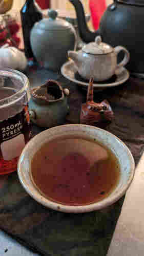 Black tea in a bowl.