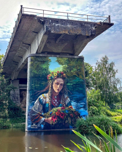 Photo of mural by Konstantin Kachanovsky (Korets, Rivne Oblast, Ukraine)