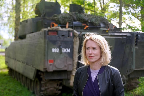 Estonian Prime Minister Kaja Kallas said the current world order is under threat from Russia’s full-scale war in Ukraine that is now in its 27th month