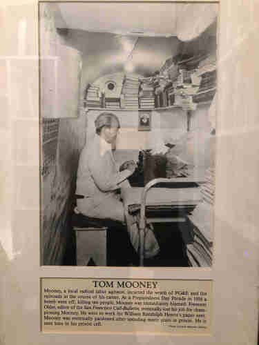 This photo of Mooney, in his prison cell, was given to me by a friend of a friend’s father.