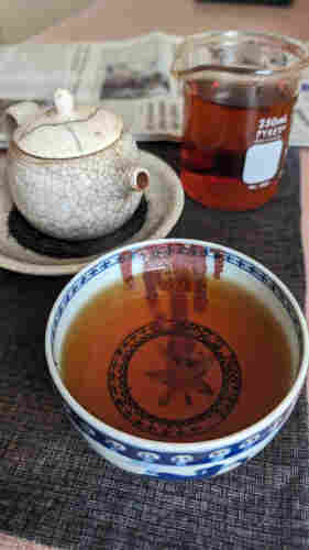 Black tea in a bowl.