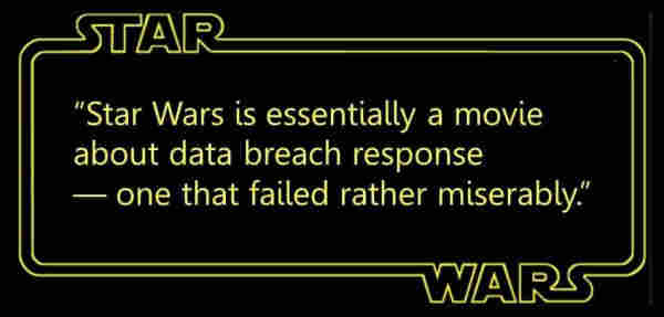 Star Wars is essentially a movie about data beach response - one that failed rather miserably