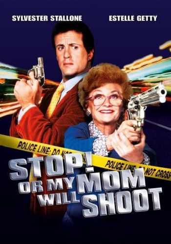 Golden Girl Legend Estelle Getty flashes her Golden Gun to defend the Italian Stalion in this timeless classic:"Stop! or my mom will shoot"