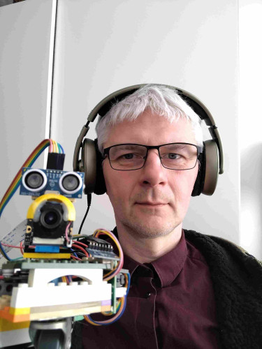 Photo of me together with my robot.