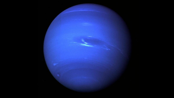 Photo of Neptune, windy, blue, unknowable