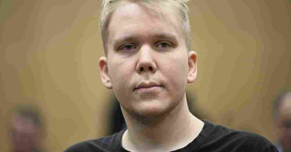 Julius "Zeekill" Kivimaki, pictured in a Finnish courtroom. Kivimaki is 26, has green eyes and blonde hair.