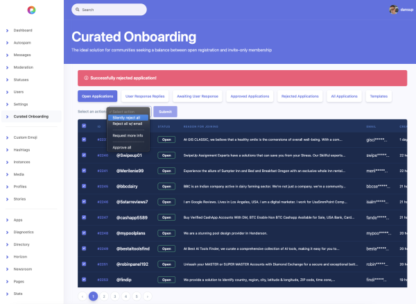Pixelfed Curated Onboarding screen