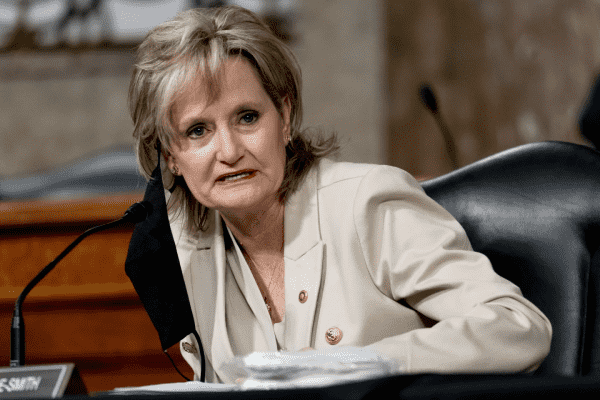 Mississippi Senator Cindy Hyde-Smith, an angry looking old white lady who looks like she may have personally been there to witness some guy named Jesus being put into a tomb a couple thousand years ago
