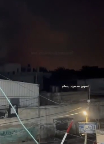 Rafah from Egyptian side witnessing massive bombings tonight