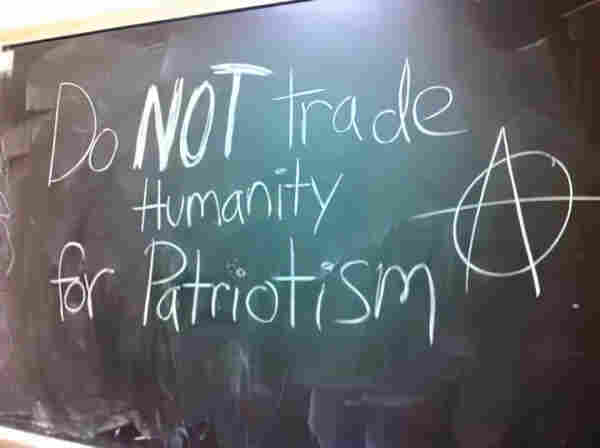 Do NOT trade
Humanity
for Patriotism