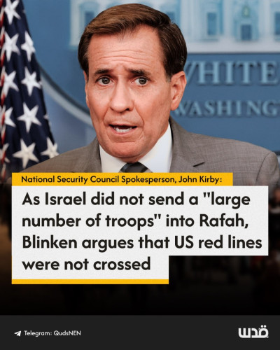 as Israel did not send a "large number of troops" into Rafah, Blinken argues that US red lines were not crossed