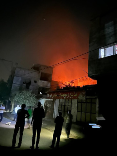 sight of IDF attacks in Gaza tonight