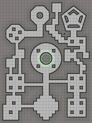 Greyscale TTRPG dungeon map