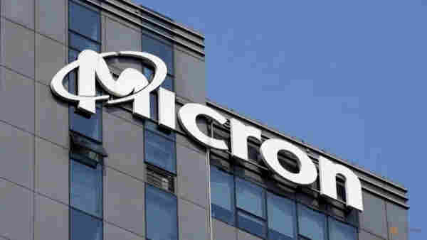 FILE PHOTO: The company logo is seen on the Micron Technology Inc. offices in Shanghai, China May 25, 2023. REUTERS/Aly Song/File Photo