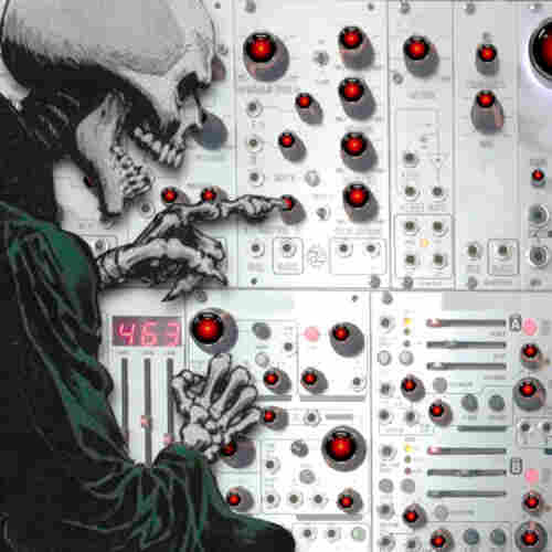 A complex control panel whose knobs have all been replaced with the menacing red eye of HAL9000 from Kubrick's '2001: A Space Odyssey.' A skeletal figure on one side of the image reaches out a bony finger to twiddle one of the knobs.

Image:
Cryteria (modified)
https://commons.wikimedia.org/wiki/File:HAL9000.svg

CC BY 3.0
https://creativecommons.org/licenses/by/3.0/deed.en

--

djhughman
https://commons.wikimedia.org/wiki/File:Modular_synthesizer_-_%22Control_Voltage%22_electronic_music_shop_in_Portland_OR_-_School_Photos_PCC_%282015-05-23_12.43.01_by_djhughman%29.jpg

CC BY 2.0
https://creativecommons.org/licenses/by/2.0/deed.en
