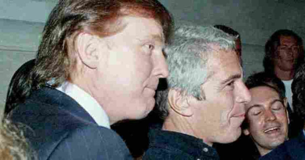 Donald Trump with best friend Jeffrey Epstein.