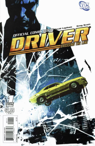 The English comic book cover of Driver: Crossing the Line