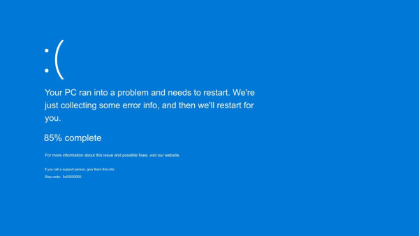 The dreaded Blue Screen of Death