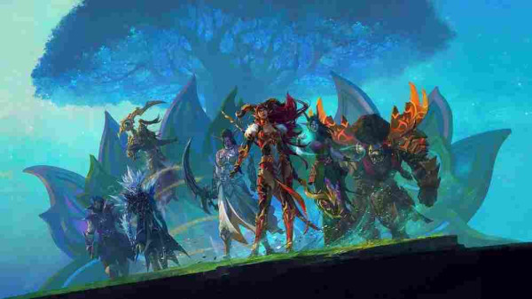 Header image for an article titled: World of Warcraft Does Not Use Generative AI – Franchise Director