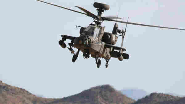 archived image of an apache helicopter