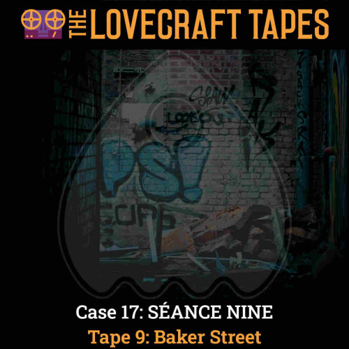 A mysterious superimposition of images announcing the latest episode of the lovecraft tapes podcast
