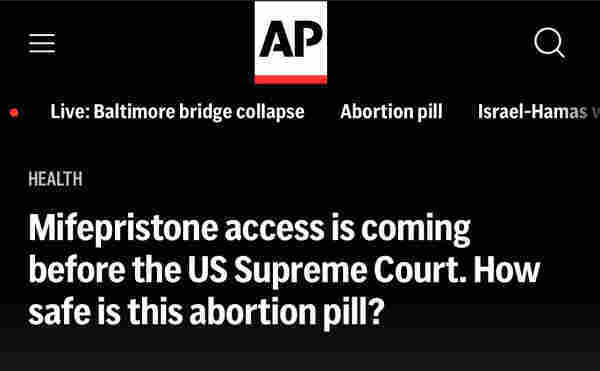 Headline Mifepristone access is coming before the US Supreme Court. How safe is this abortion pill? Just take the vote away already