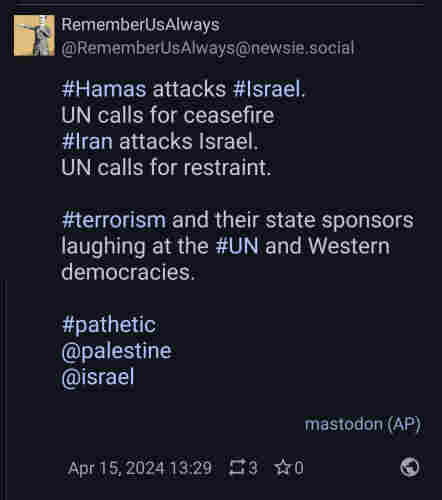 post by pro genocide account acting as Israel is the victim of a global conspiracy