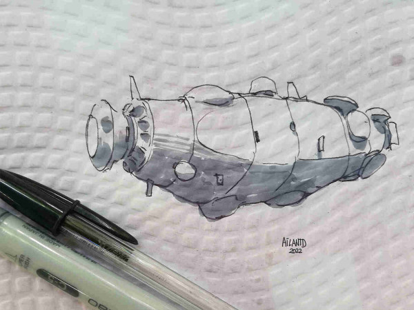 Spaceship doodle