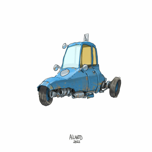 Funny vehicle drawing
